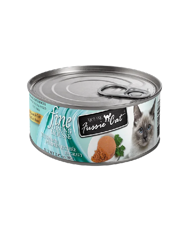 Fussie Cat Fine Dining Mousse Tuna with Pumpkin Wet Cat Food 2.8oz