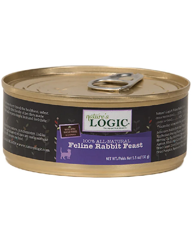 Nature’s Logic  Feline Rabbit Feast Wet Cat Food 5.5 oz