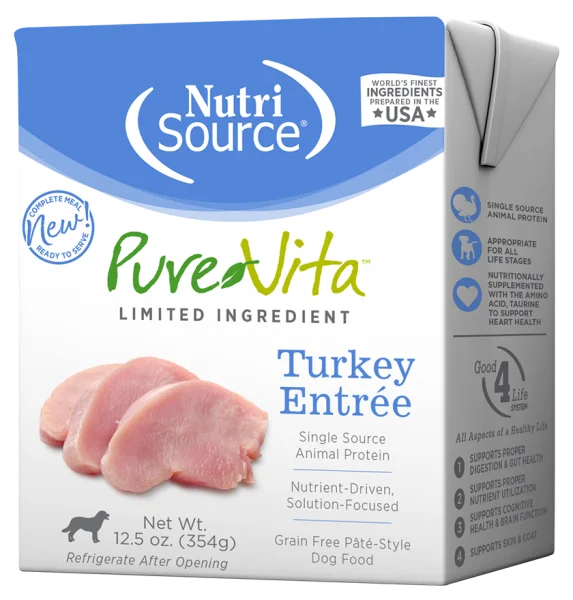 Pure Vita TetraPak Dog GF Turkey 12.5 oz