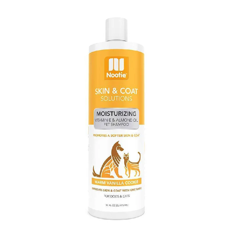 Nootie Skin & Coat Solutions Pet Shampoo Moisturizing Vitamin E & Almond Oil Warm Vanilla Cookie 16oz