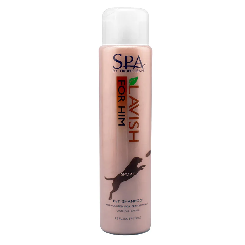 Tropiclean SPA Lavish Sport for Him Pet Shampoo Formulated for Performance with Oatmeal Safari 16oz