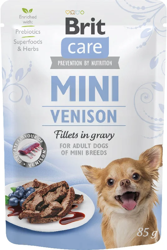 BRIT CARE Dog Mini Plic, File de vânat, în sos 85g