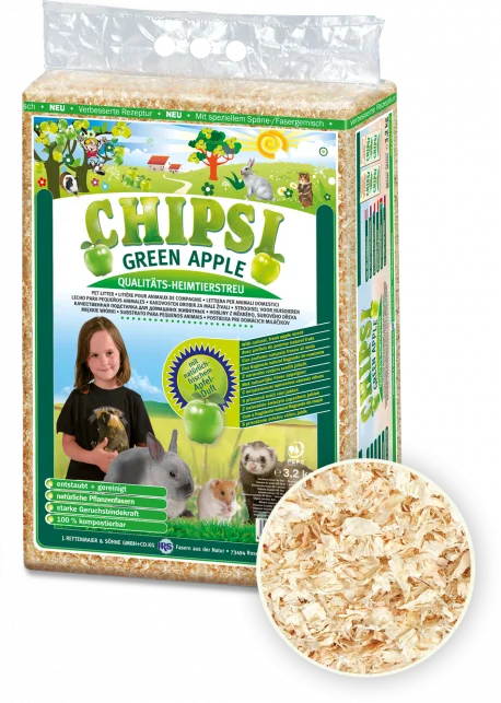 Chipsi Bedding Plus - Green Apple 3.2Kg