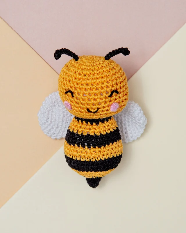 Baby Bumblebee Squeaky Knit Dog Toy