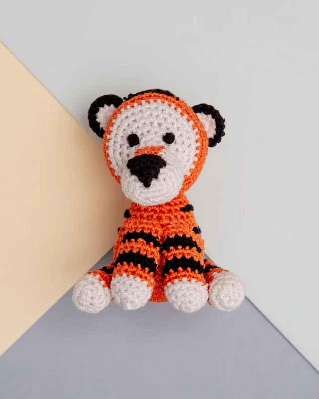 Tiny Tiger Squeaky Knit Dog Toy