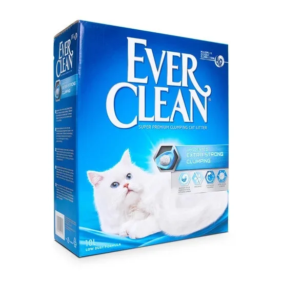 EVER CLEAN Extra Strong, grudajući mineralni pijesak za mačke, bezmirisni