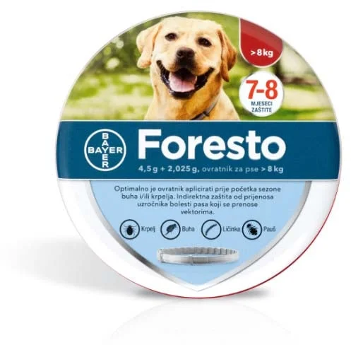 FORESTO (Elanco) ogrlica protiv buha i krpelja za pse od 8kg 70cm