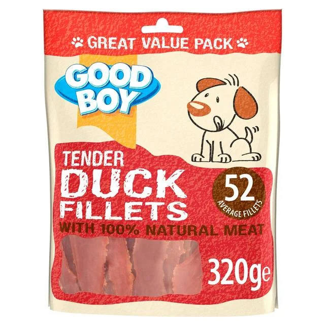 Good Boy Tender Duck Fillets Dog Treats   320g