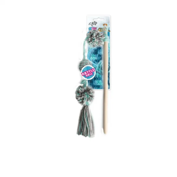 Knotty Habit Cat Yarn Pom Pom Wand