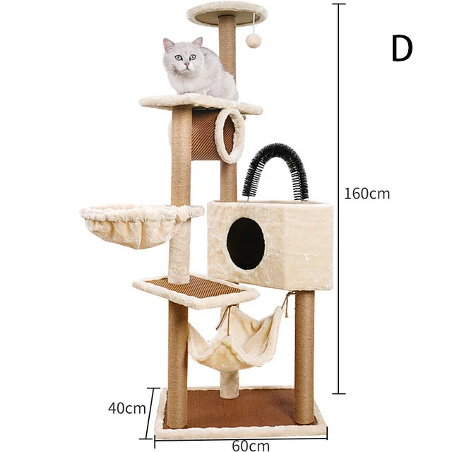 Large Cat Tree 60 x 40 x 160cm