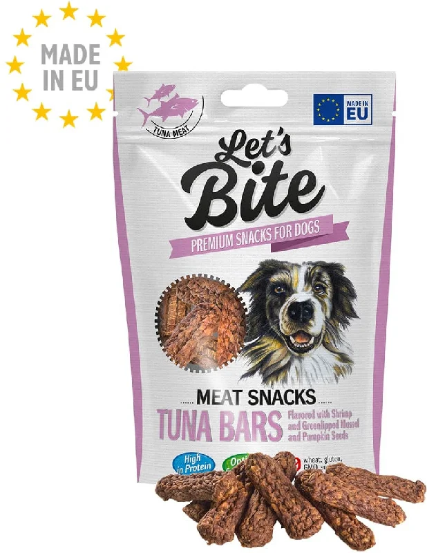 Let's Bite Meat Snacks - recompense pentru câini, batoane Ton şi Creveţi 80g