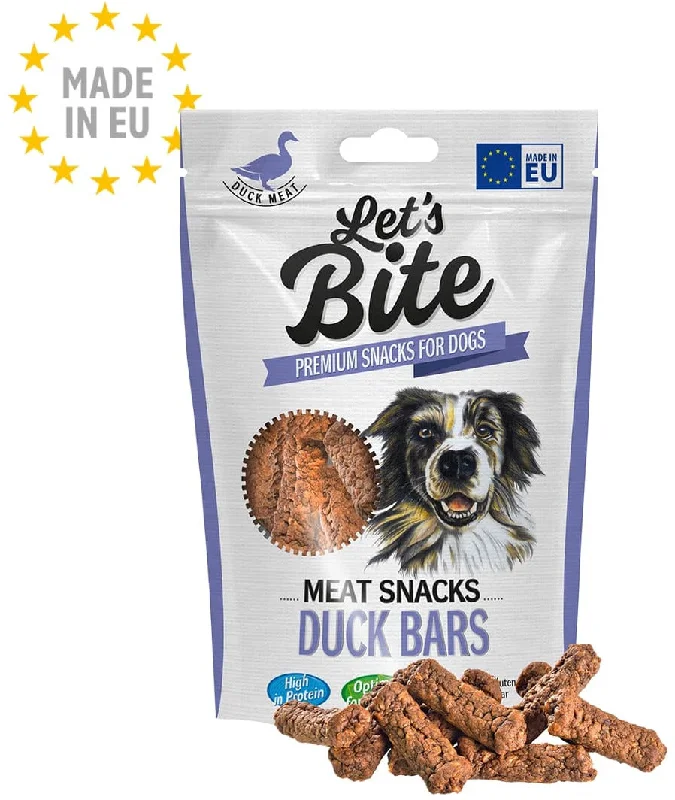 Let's Bite Meat Snacks - recompense pentru câini, batoane cu Raţă 80g