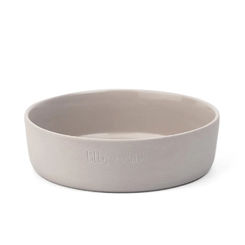 Lily and Dash Dog Bowl Slate