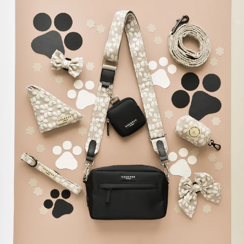 Luxe Dog Walking Bag Bundle - Mocha Flower