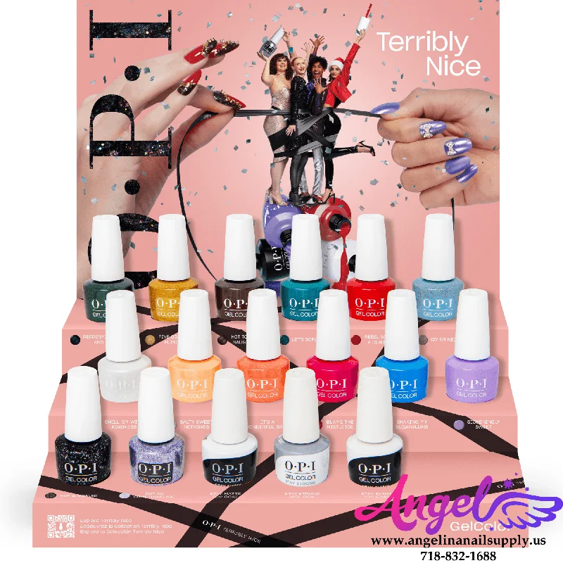 OPI Gel Color - Terribly Nice Collection 14 Colors & 1 Base Gel 2 Top Gel| Holiday 2023