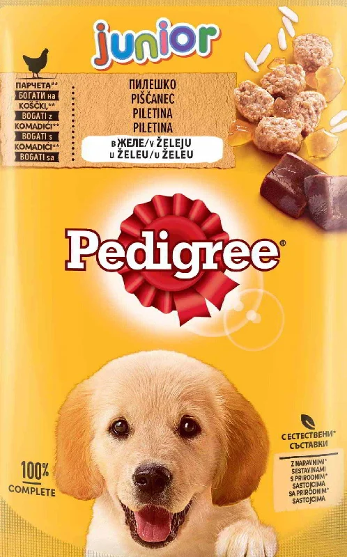 PEDIGREE JUNIOR s piletinom i rižom u želeu, 100g