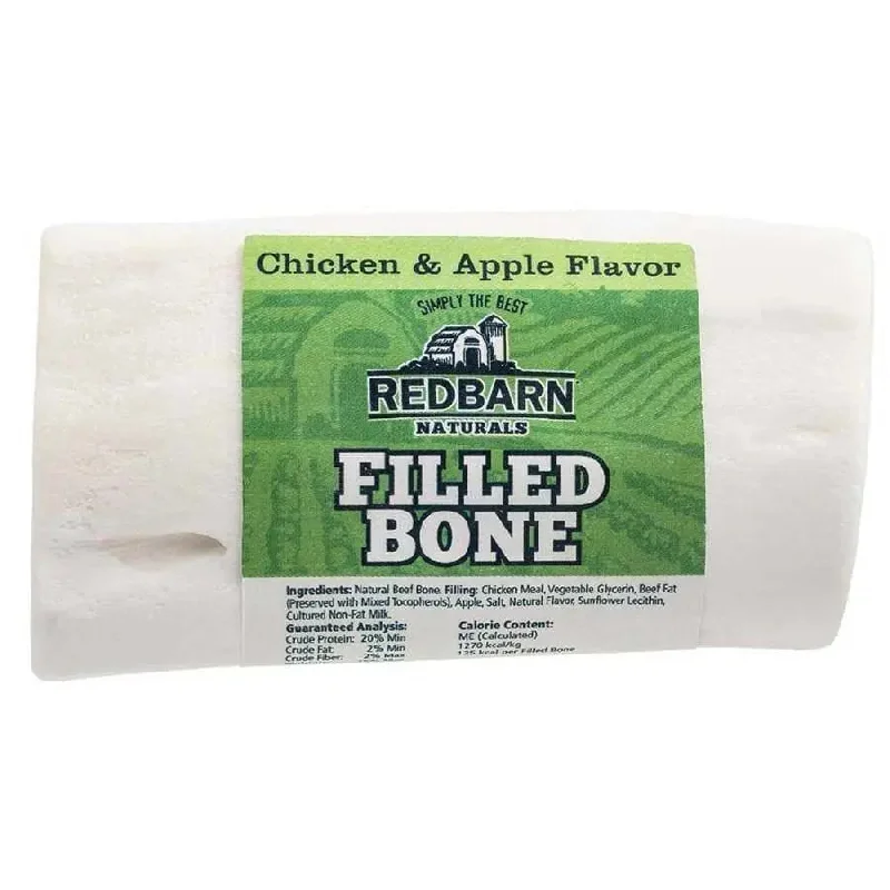 Redbarn Pet Products Filled Bone Natural Chicken & Apple Dog Treat