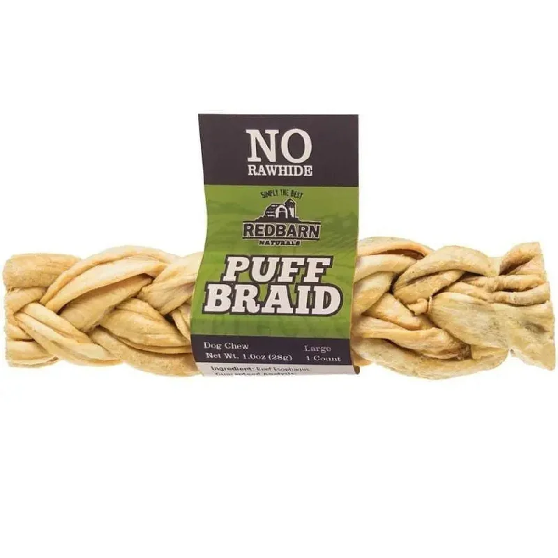 Redbarn Pet Products Puff Braid Dog Treat