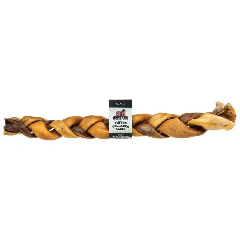 Redbarn Pet Products Puffed Collagen Braid Dog Treats