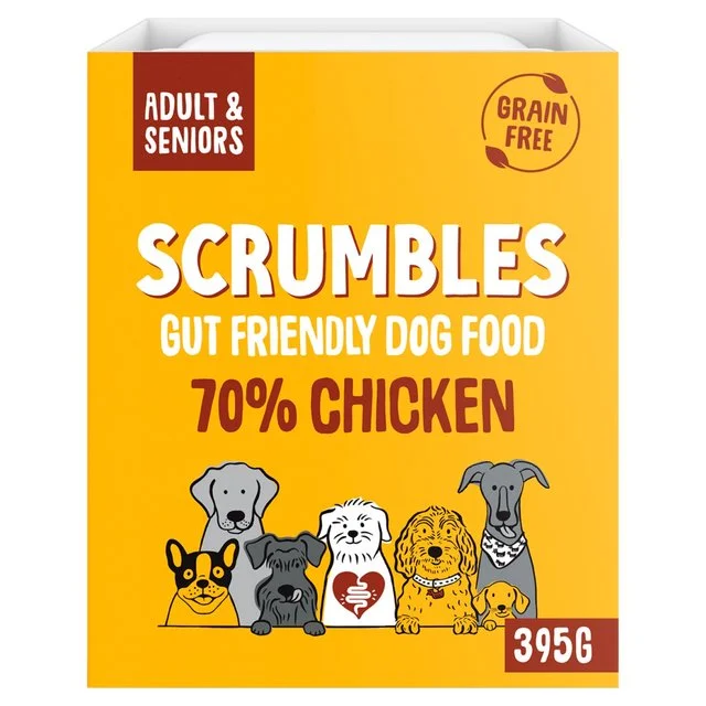 Scrumbles Wet Dog Food Pate Grain Free Chicken   395g