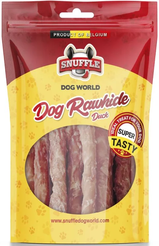 SNUFFLE DOG Recompense pentru câini Sticks Raţă, 80gr