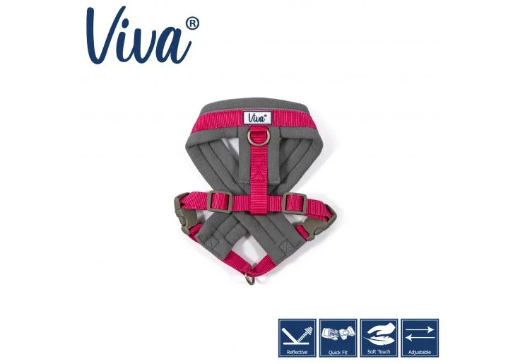 Ancol - Viva Nylon Padded Harness - Pink - Small (36-42cm)