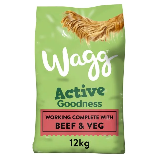 Wagg Active Goodness Beef & Veg Dry Dog Food   12kg