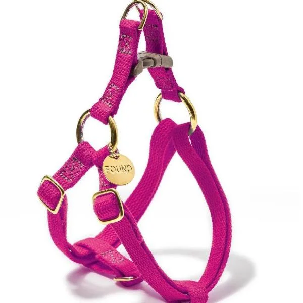 FOUND MY ANIMAL | Cotton Webbing Harness in Magenta