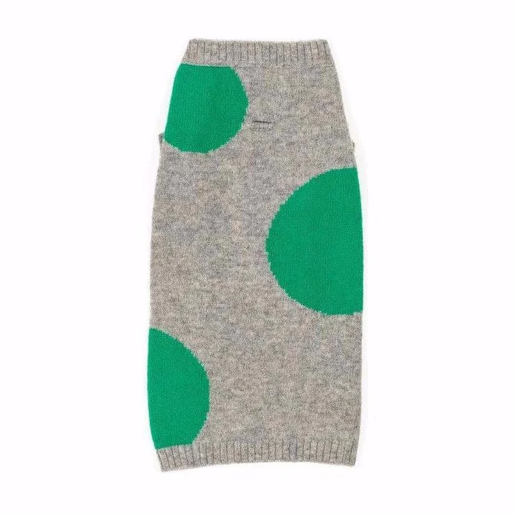 WARE OF THE DOG | Dot Sweater in Grey and Green